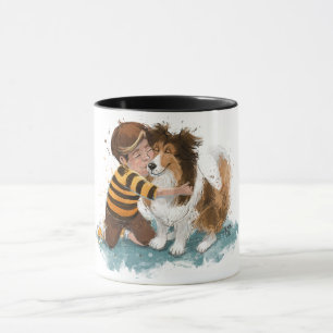 Sheltie and Boy Dog Hug Mug