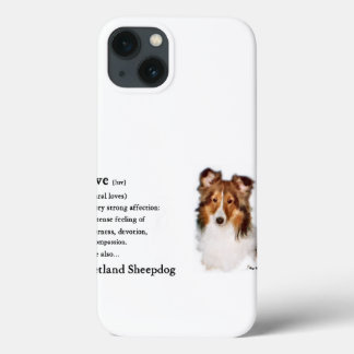 Sheltie Art Love Is iPhone 13 Case