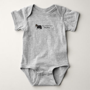 sheltie baby bodysuit