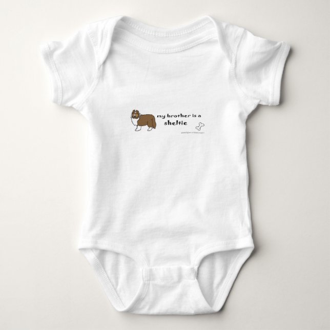 sheltie baby bodysuit (Front)