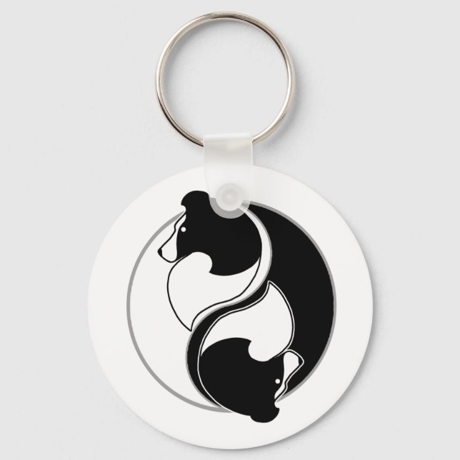 Sheltie Balance Keychain (Front)