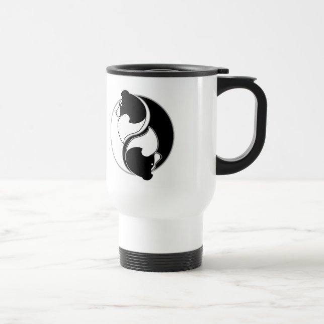 Sheltie Balance Travel Mug (Right)