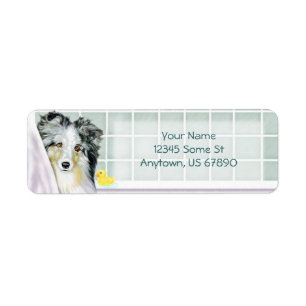 Sheltie Bath Blue Merle Labels