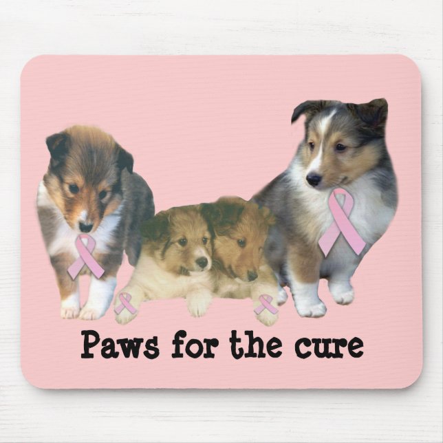 Sheltie Breast Cancer Mousepad (Front)