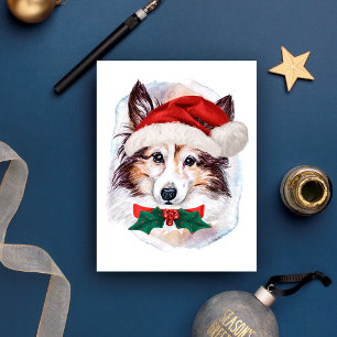 Sheltie Christmas Gifts For Dogs Lovers Holiday Postcard
