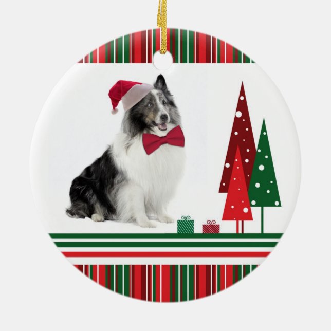 Sheltie Christmas Ornament (Back)