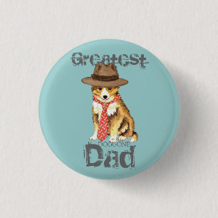 Sheltie Dad 1 Inch Round Button