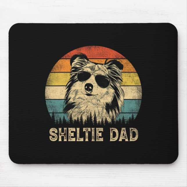 Sheltie Dad Dog Lovers Father's Day Tee  Mouse Pad (Front)