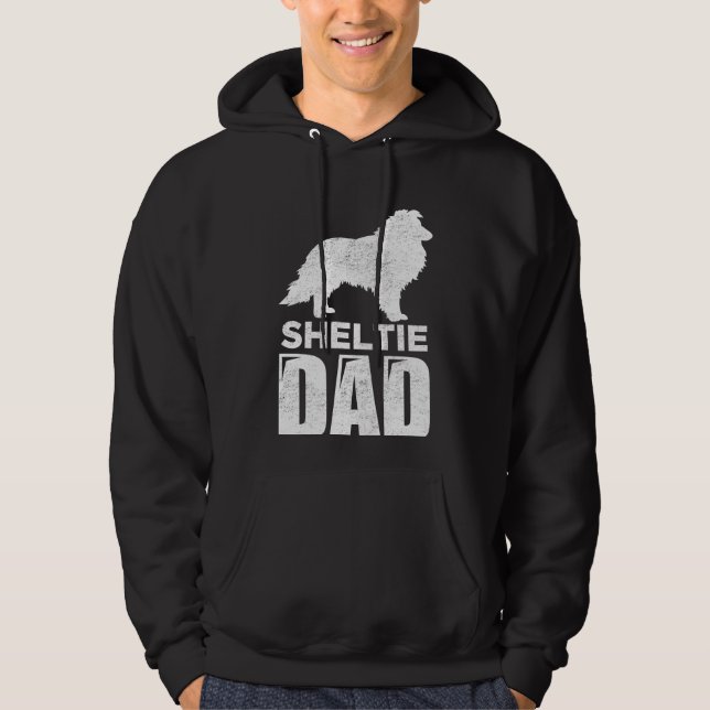Sheltie Dad Shetland Sheepdog Dog Father Hoodie (Front)