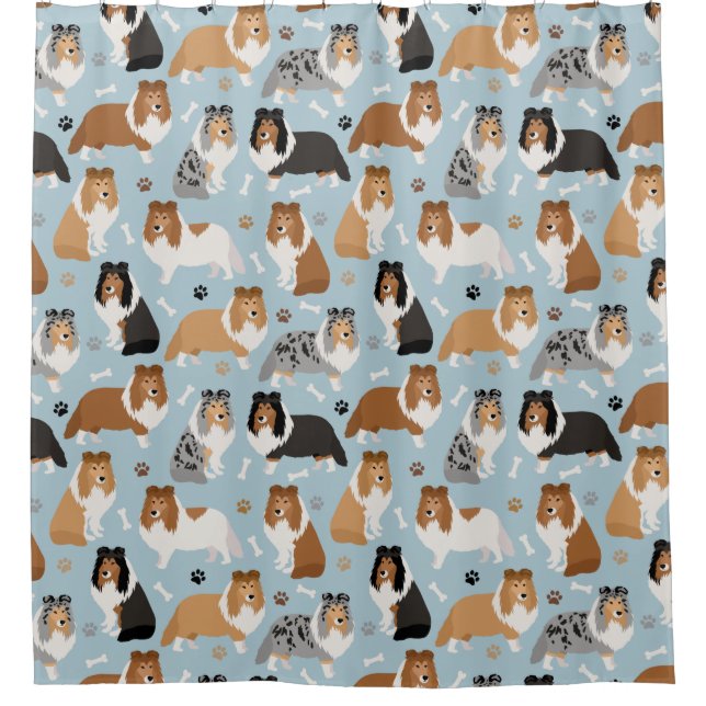 Sheltie Dog Bones and Paws (Front)
