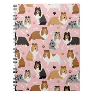 Sheltie Dog Bones and Paws Notebook