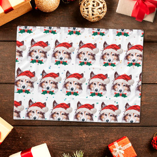 Sheltie Dog Breed Christmas Stars Fleece Blanket