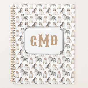 Sheltie Dog Breed Tan Monogramme