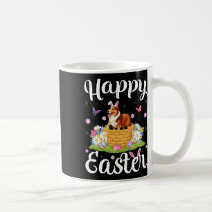 Sheltie Dog Happy Easter Egg Hunt Bunny Ear Easter Coffee Mug