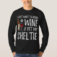 Sheltie Dog Lover Wine Funny Dog Mom Gift