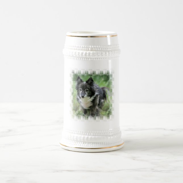 Sheltie Dog Picture Beer Stein (Center)