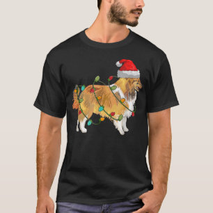 Sheltie Dog Ugly Christmas Sweater Xmas Tree Light