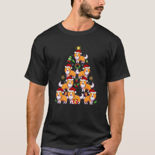 Sheltie Dog Xmas Lighting Tree Sheltie Christmas P T-Shirt