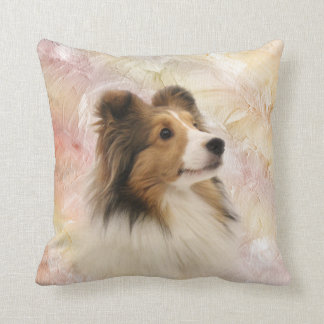 Sheltie face throw pillow
