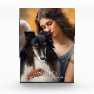 Sheltie Forever in our Hearts Personalized Dog Art Photo Block
