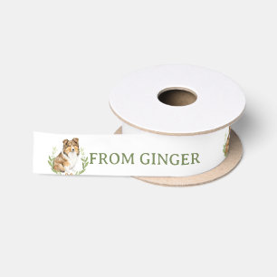 Sheltie   From the Dog   Personalized Satin Ribbon