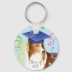 Sheltie Graduate Keychain