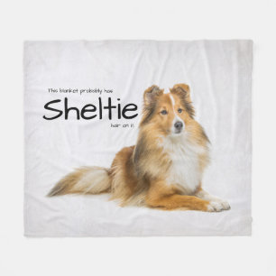Sheltie Hair Fleece Blanket
