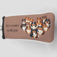 Sheltie Heart Illustration Cute Shetland Sheepdog