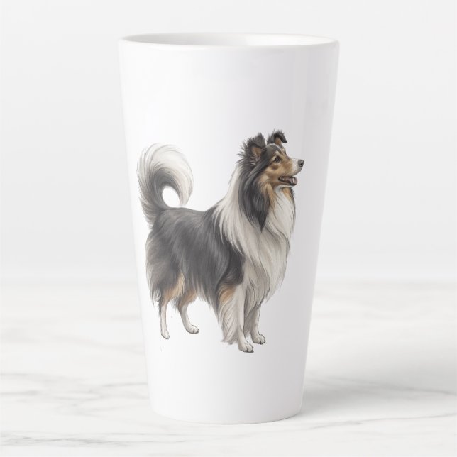 Sheltie Latte Mug (Front)