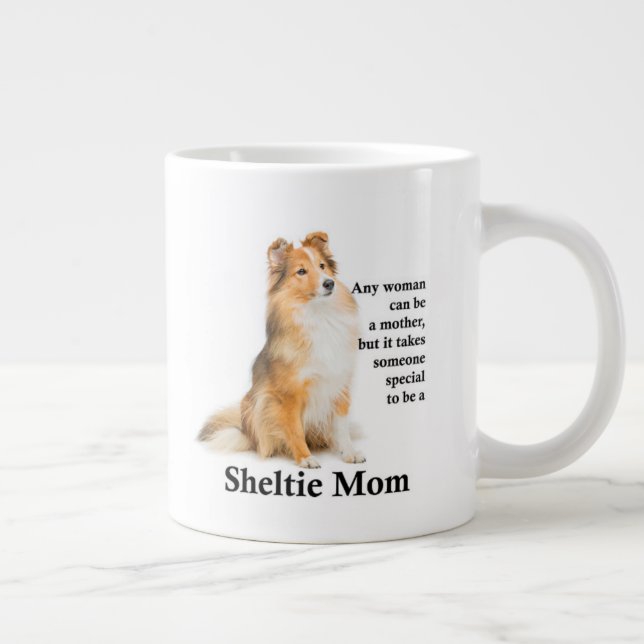Sheltie Maman Jumbo Mug (Droite)