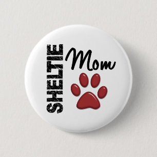 Sheltie Mom 2 Inch Round Button