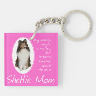 Sheltie Mom Keychain