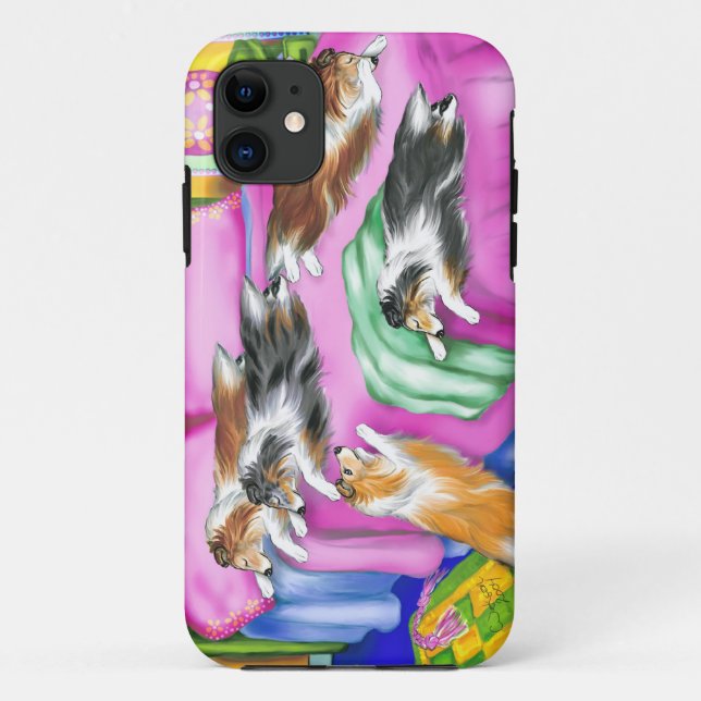 Sheltie Pink Comfort Case-Mate iPhone Case (Back)