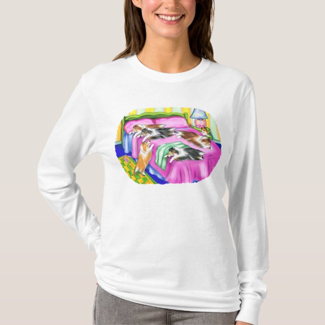 Sheltie Pink Comfort T-Shirt (Front)