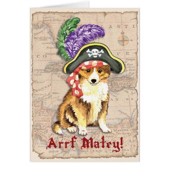 Sheltie Pirate Card (Front)