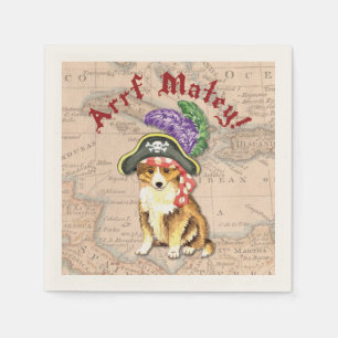 Sheltie Pirate Napkin
