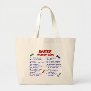 SHELTIE Property Laws 2 Large Tote Bag