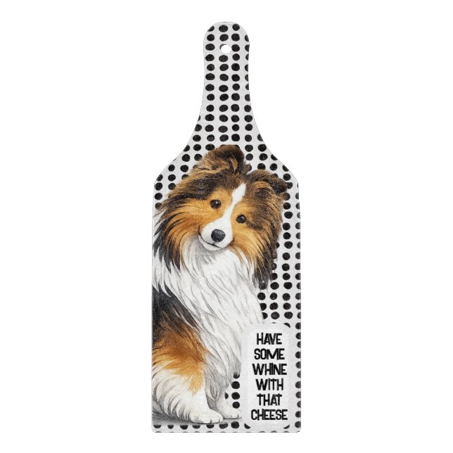 Sheltie -Sable  charcuterie board (Front)
