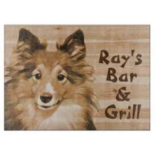 Sheltie Sheep Dog Cutting Board
