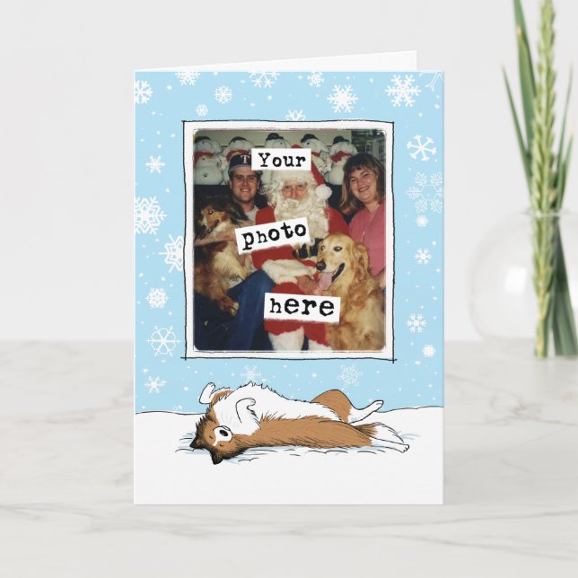 Sheltie | Shetland Sheepdog Christmas | Your Photo Holiday Card (Front)