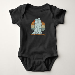 Sheltie Shetland Sheepdog   Dog Owner Shelties Baby Bodysuit