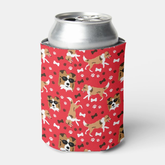 Sheltie Shetland Sheepdog Mini Collie Can Cooler (Can Front)