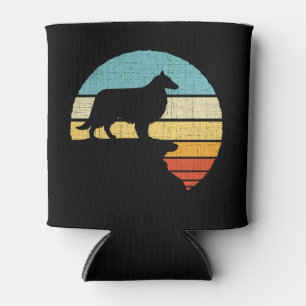 Sheltie Shetland Sheepdog Retro Vintage Dog Lover Can Cooler