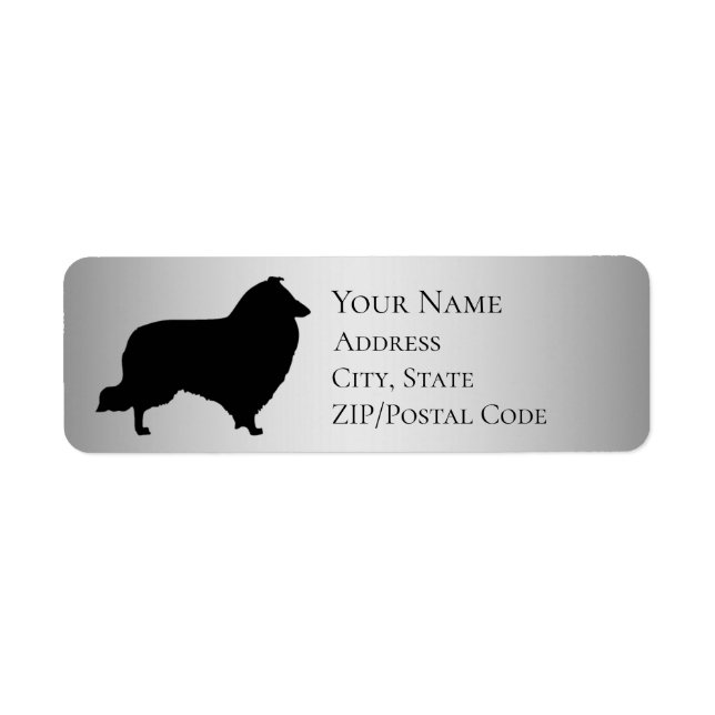 Sheltie Silhouette Return Address (Front)