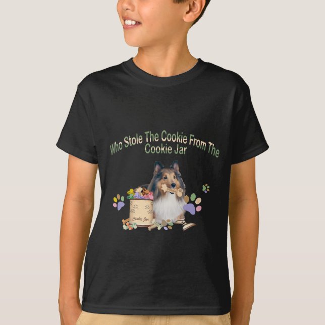 Sheltie stole cookie for  dark apparel T-Shirt (Front)