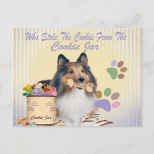 Sheltie Stole The Cookie From Cookie Jar Cards