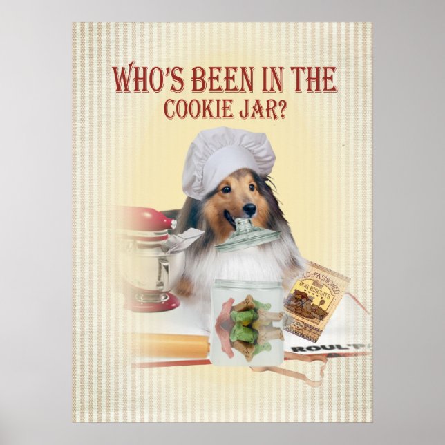 SHELTIE  Who's Been In The Cookie Jar Poster (Front)