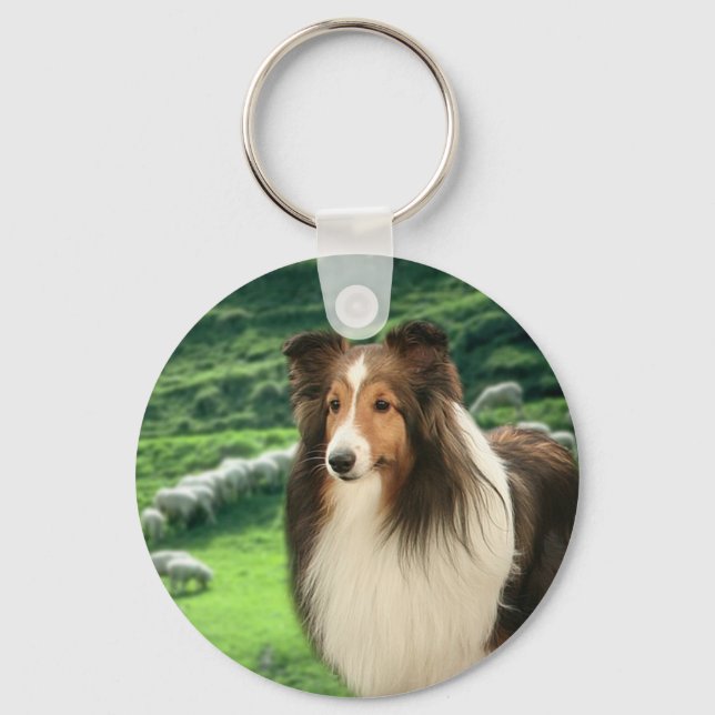 Shelties Lead Keychain (Front)