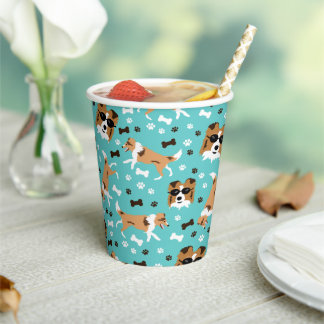 Shelties Shetland Sheepdog Collie Dog  Paper Cups