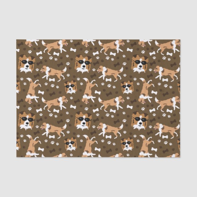 Shelties Shetland Sheepdog Mini Collie Dog Tissue  Tissue Paper (Front)